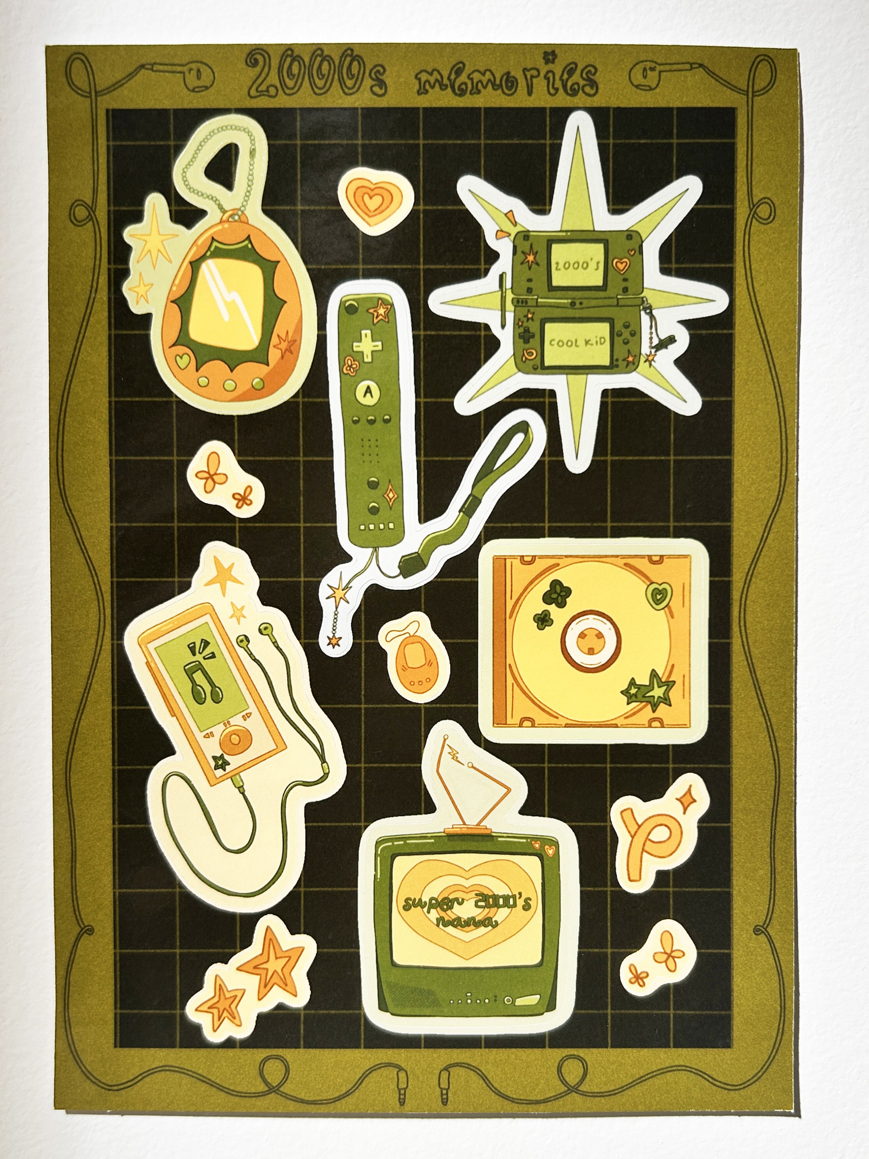 2000's electronics - Planche de stickers