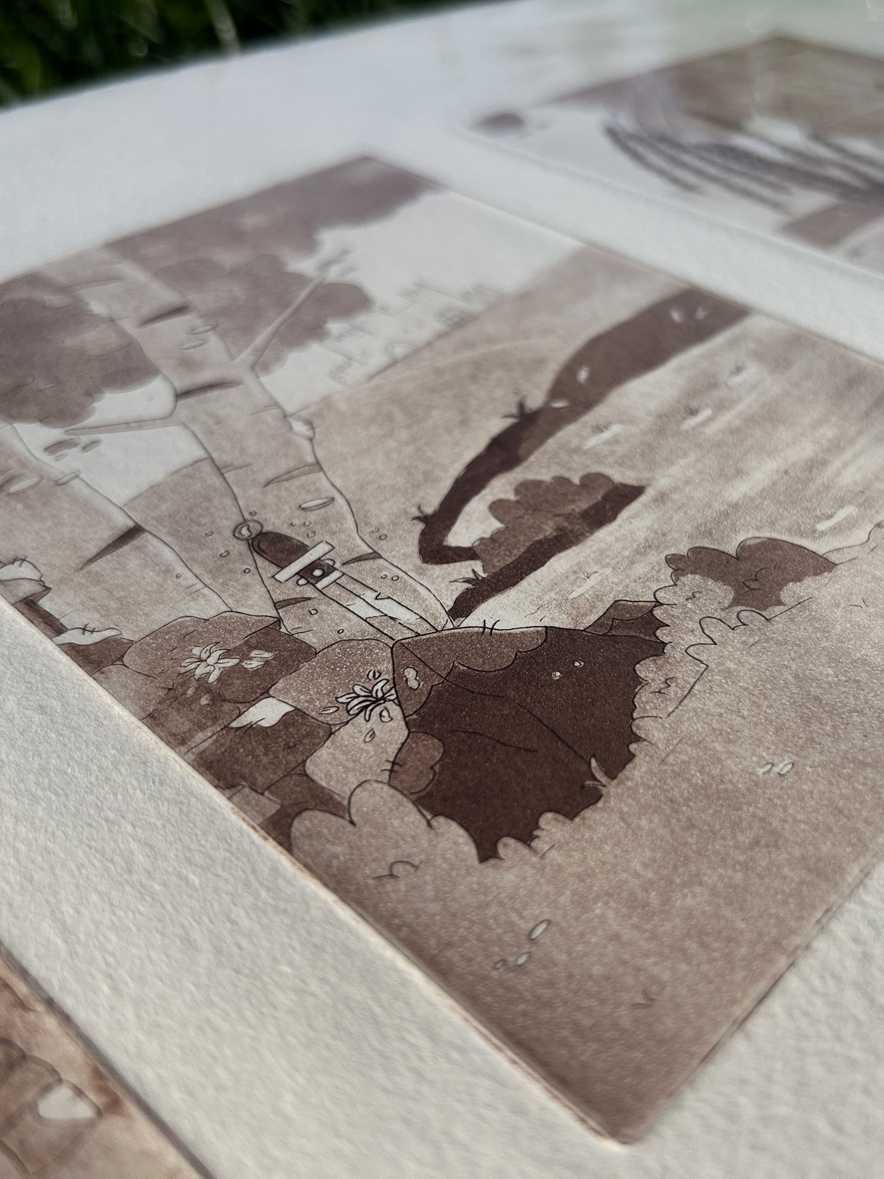 Triptyque chevaliers - Gravure