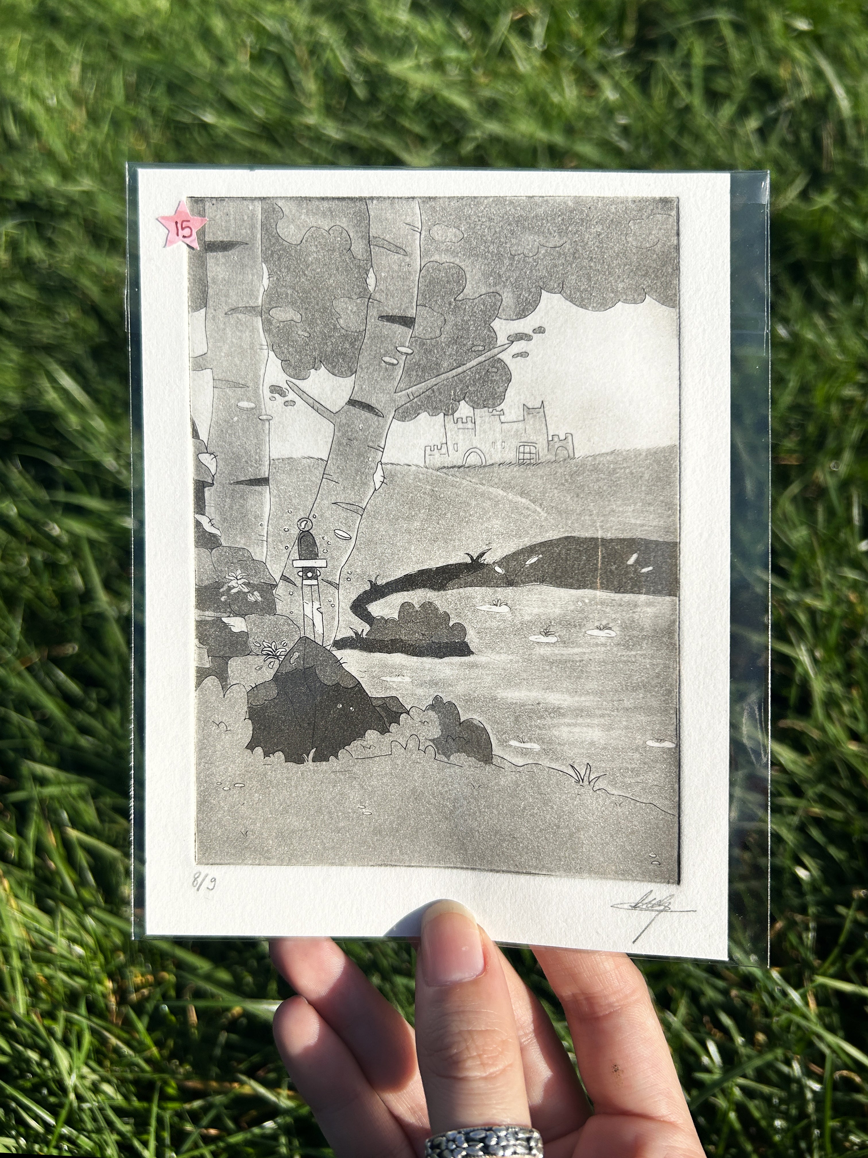 Aquatinte médievale - Gravure