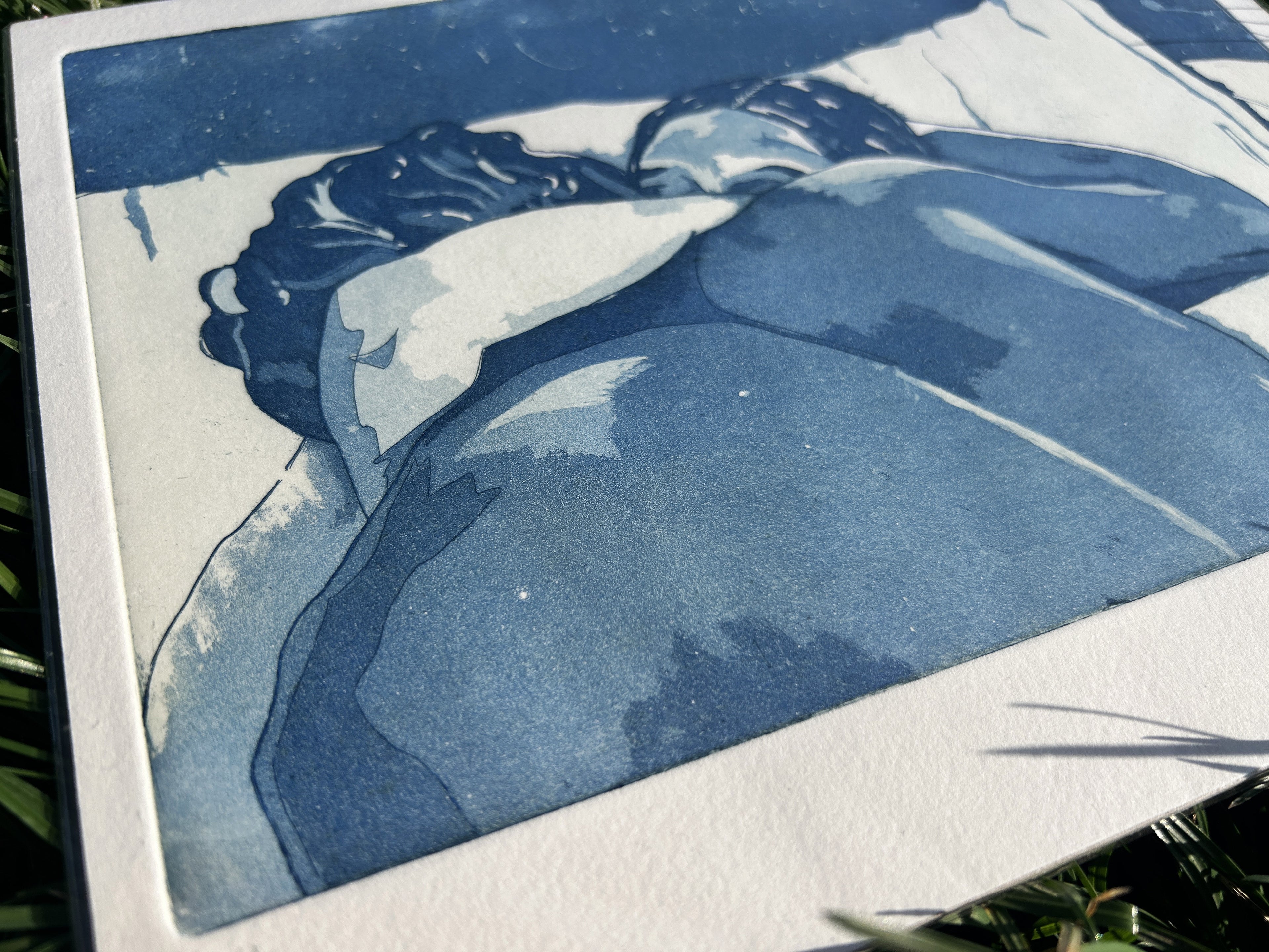 Les amants - Gravure