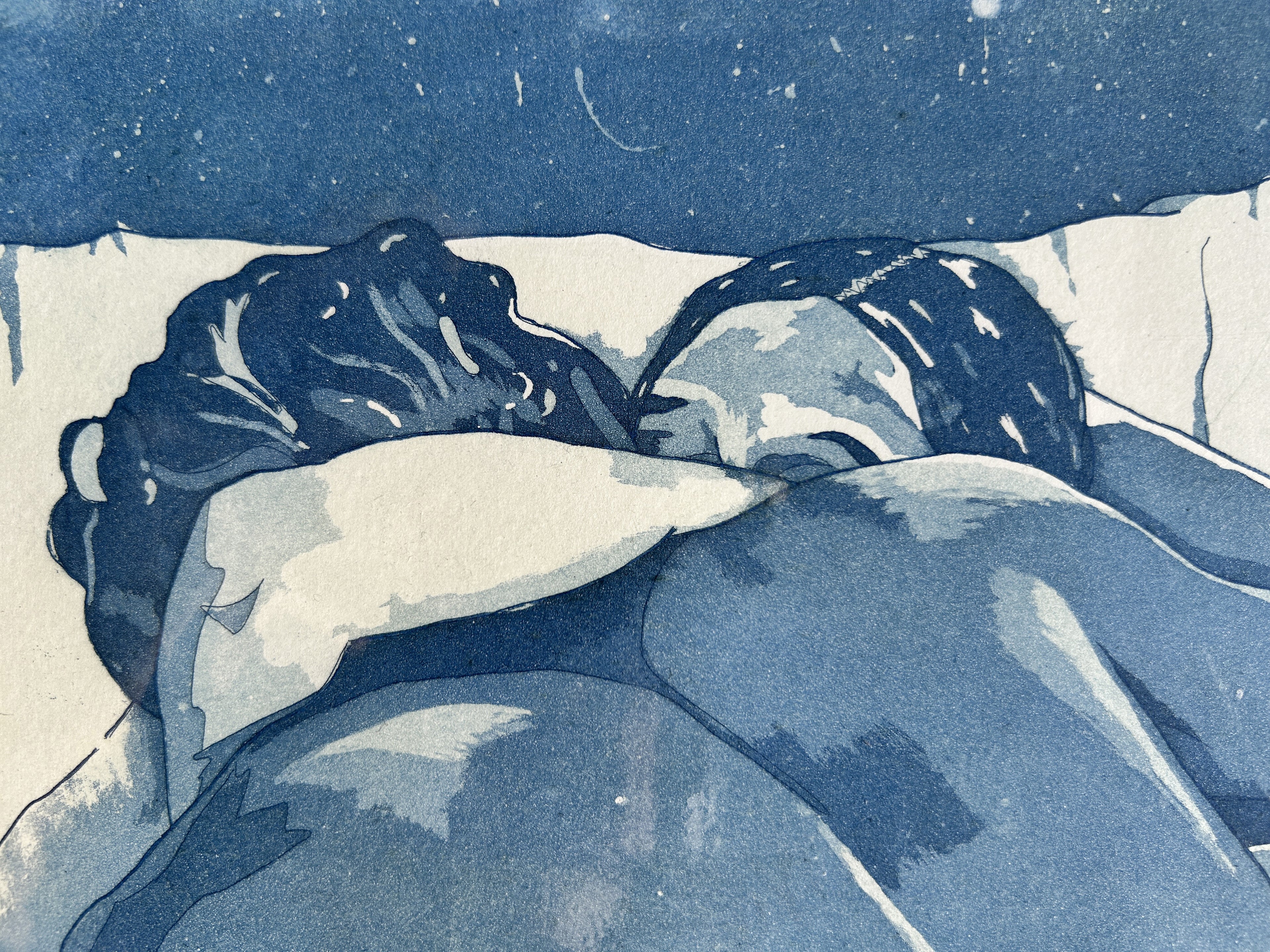 Les amants - Gravure