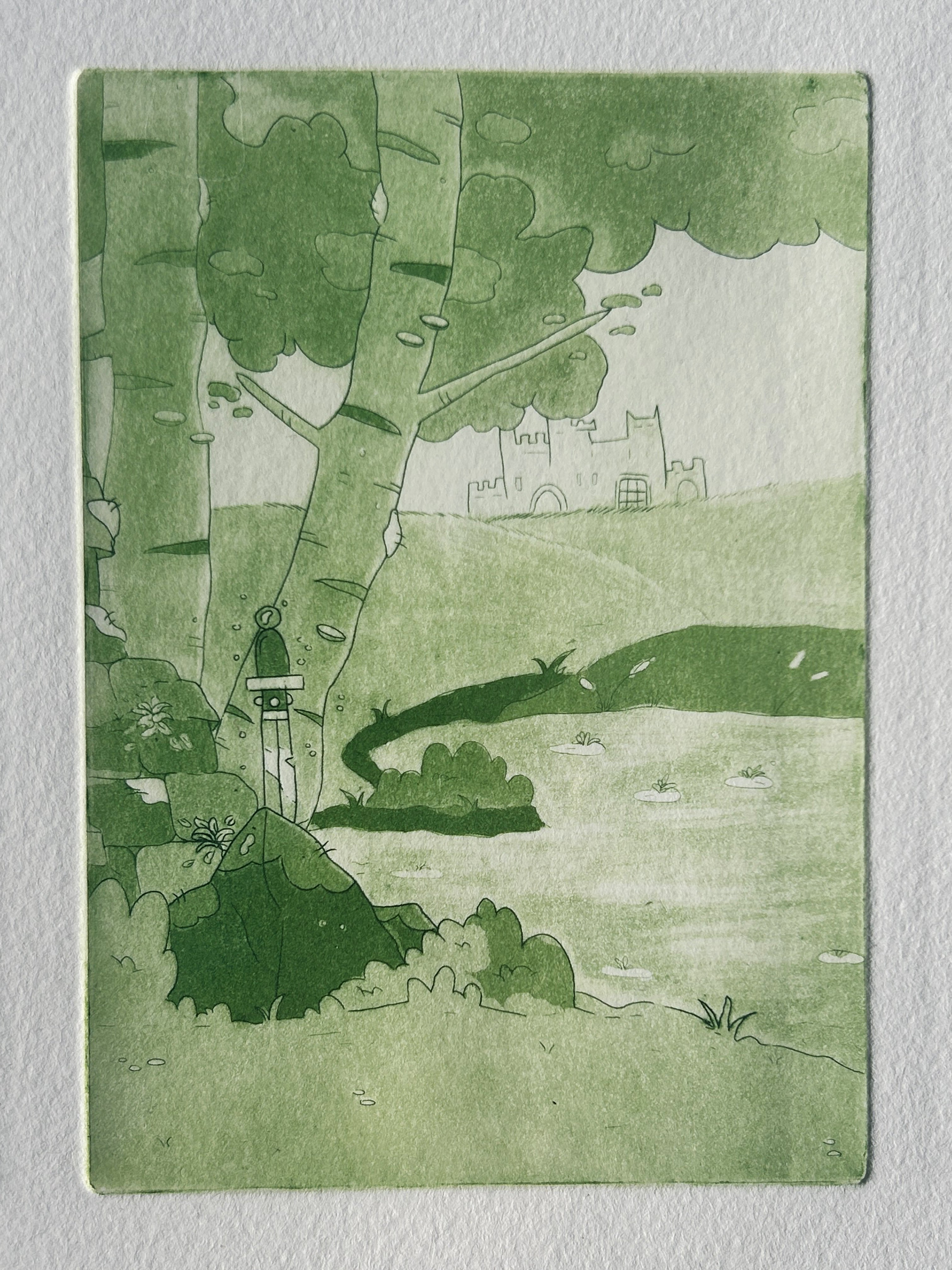 Triptyque chevaliers - Gravure